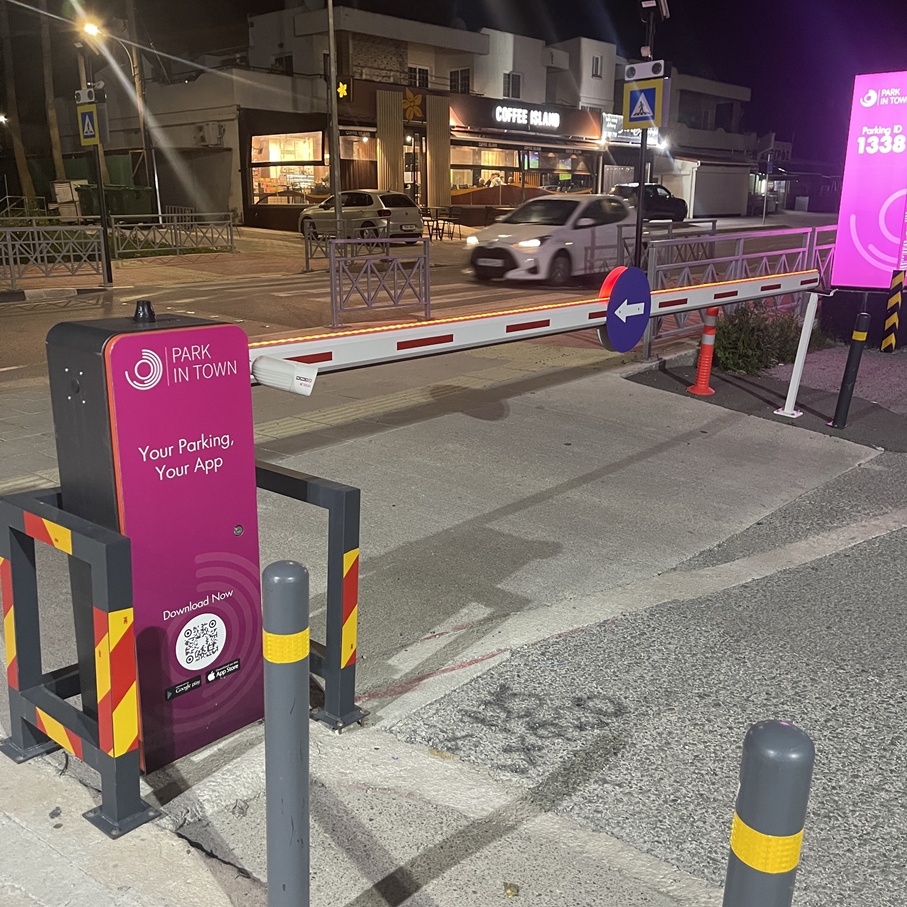 ParkInTown ANPR camera and barrier installation in Cyprus