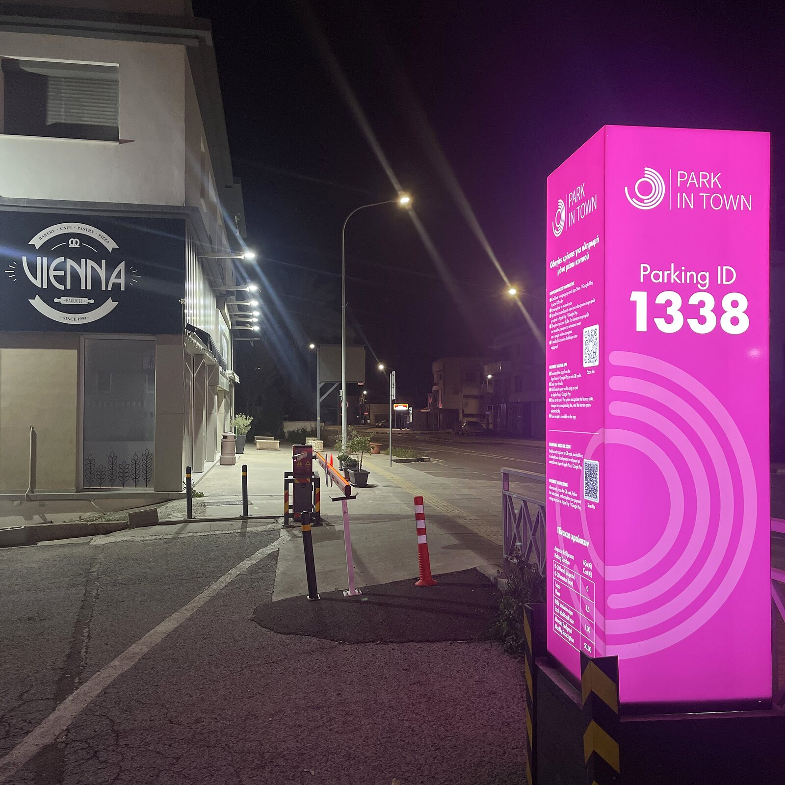 Digital parking with branded ID sticker