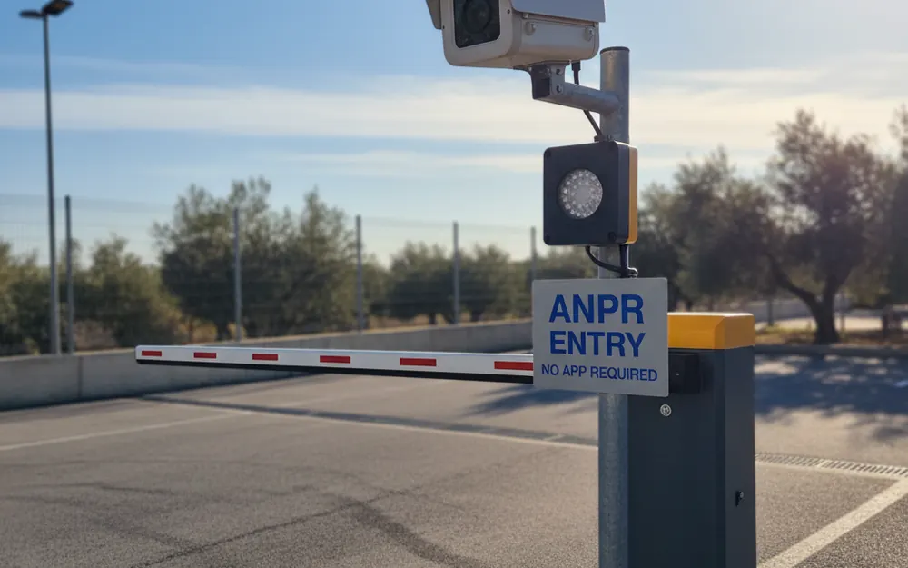 ANPR camera at lot entry